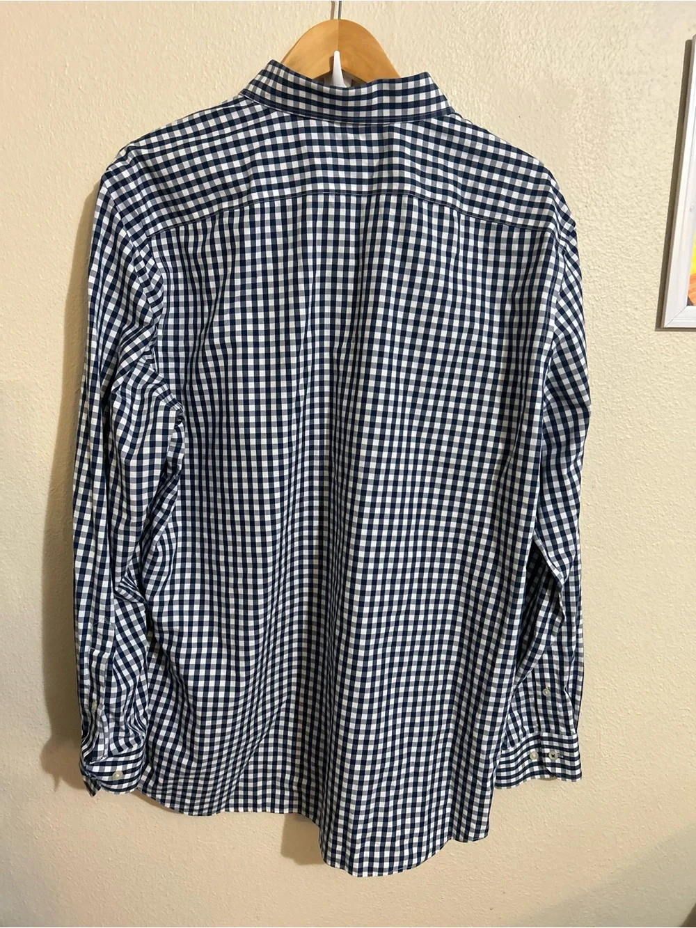 Banana Republic Men's XL Gingham Button-Up Shirt Camden Fit Non Iron